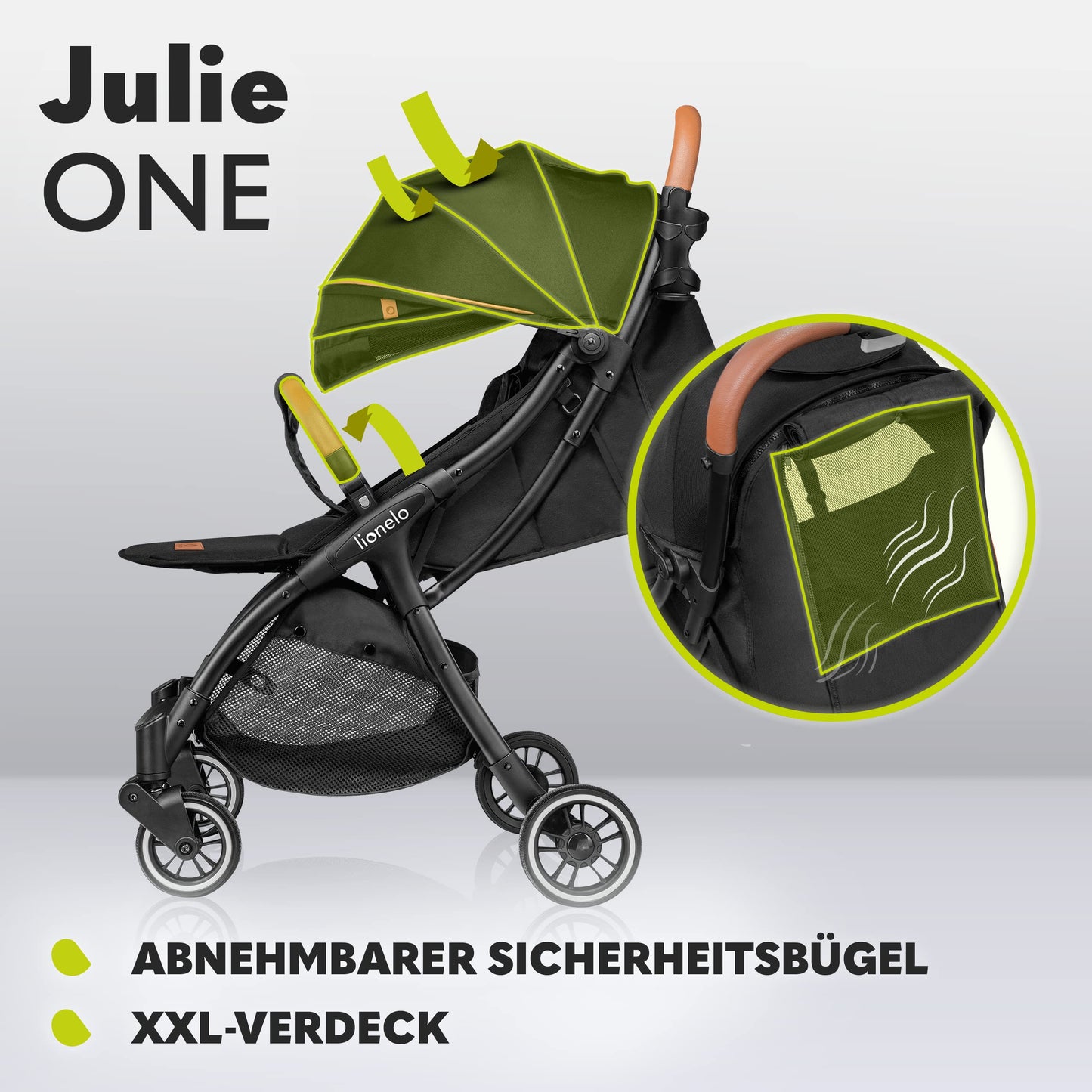 Julie One Baby Buggy, verstellbar mit Transporttasche