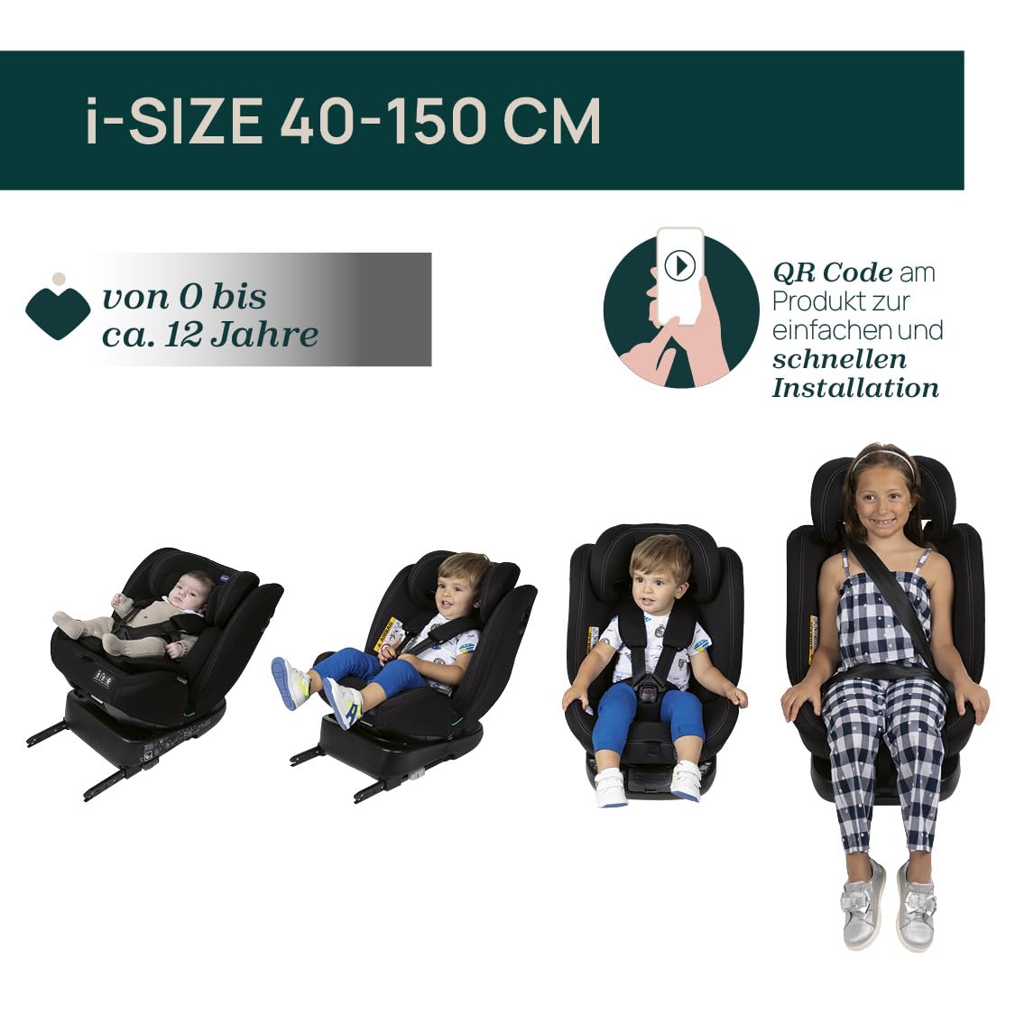 Chicco Unico Evo Autositz mit Isofix, 0 bis 12 Jahre