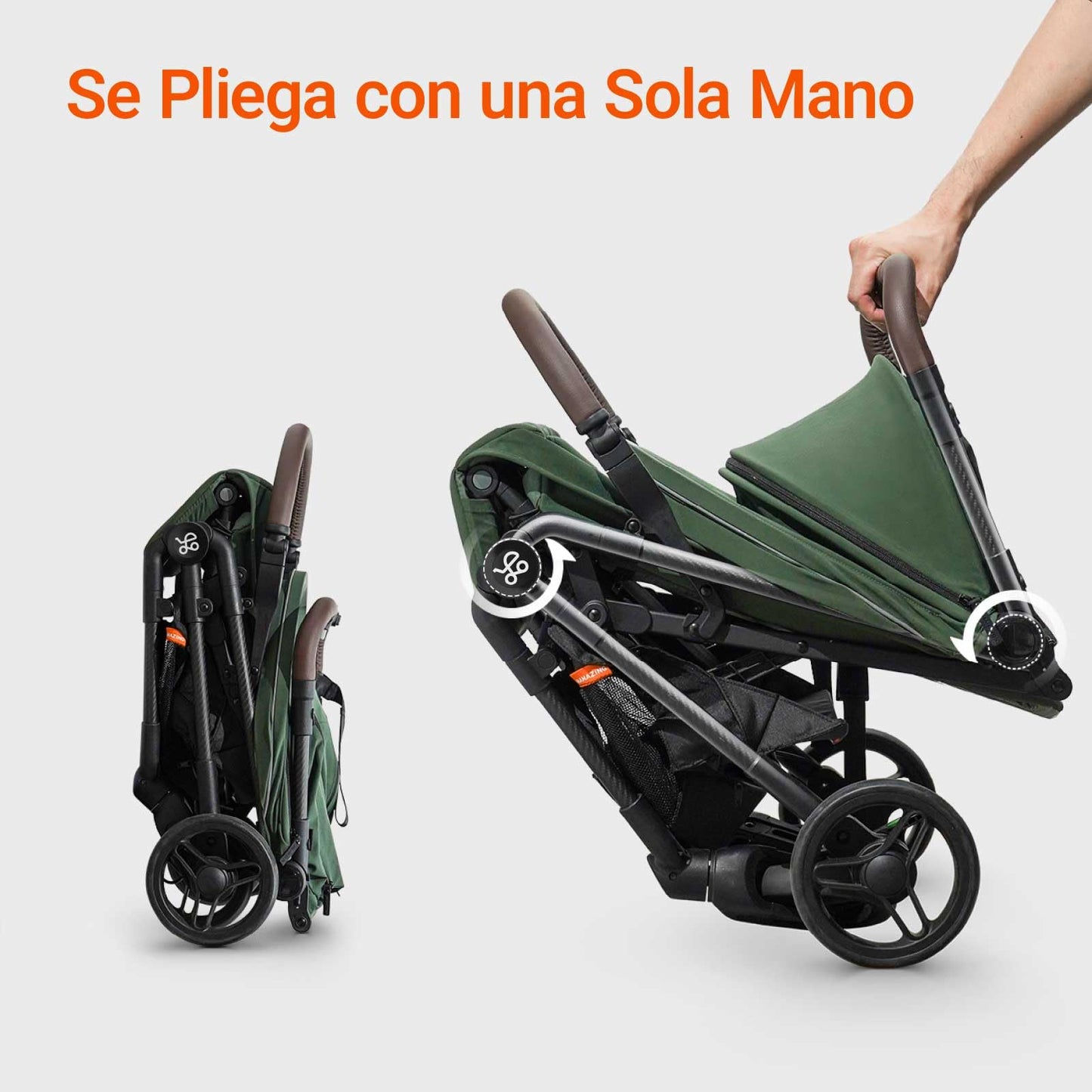 MAMAZING Baby Buggy Grün, kompakter Reisekinderwagen