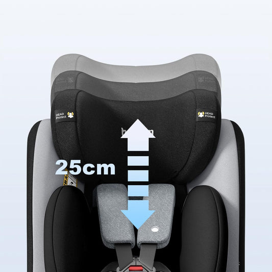 Heekin ISOFIX Kindersitz Schwarz, 0-12 Jahre drehbar