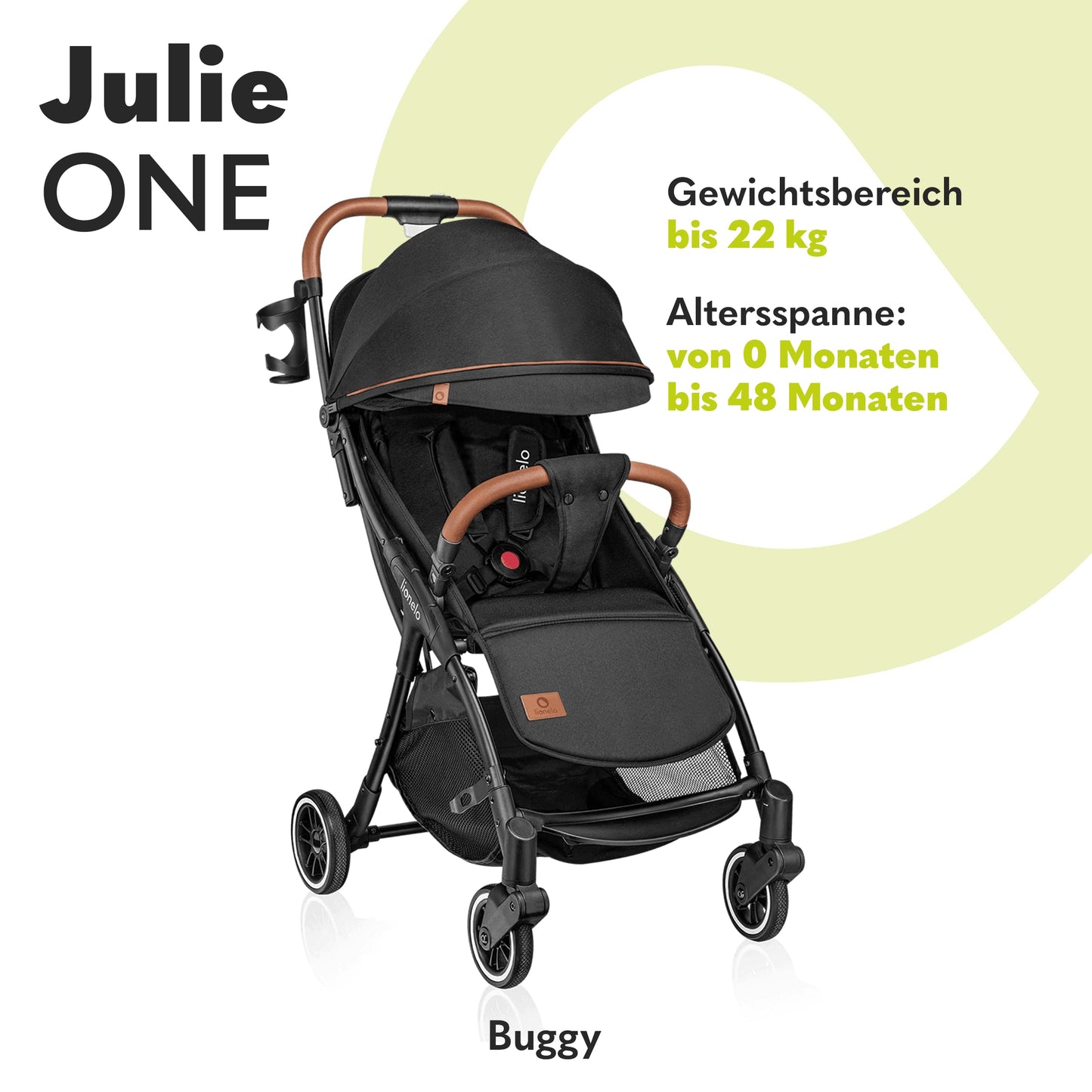 Julie One Baby Buggy, verstellbar mit Transporttasche