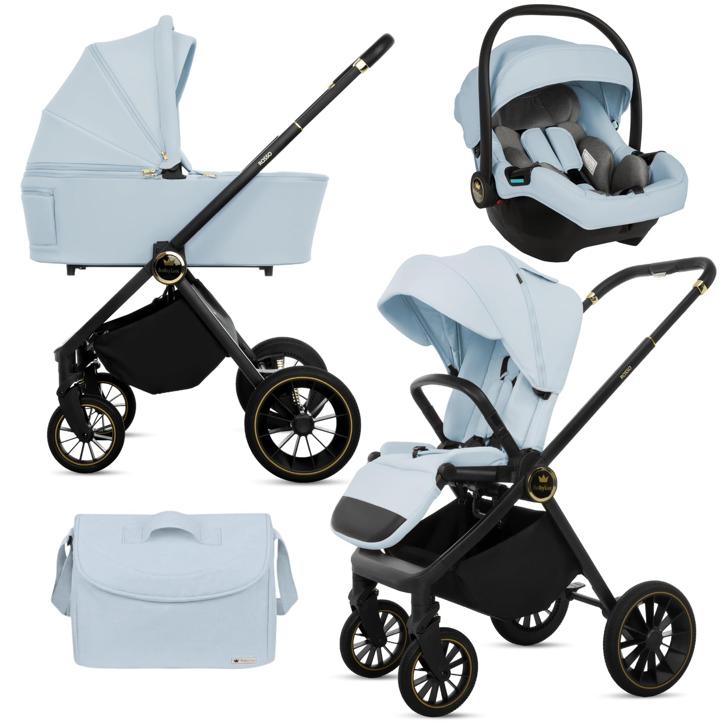 Baby Kinderwagen 3in1, Buggy mit Babyschale