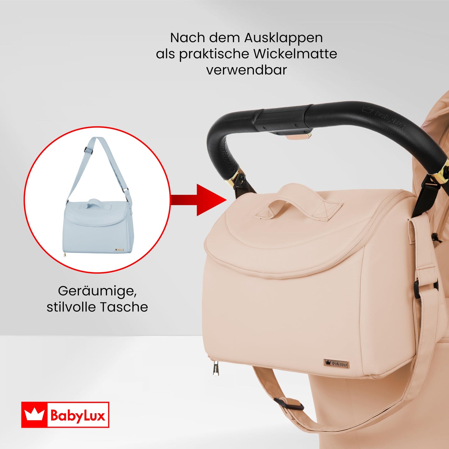 Baby Kinderwagen 3in1, Buggy mit Babyschale