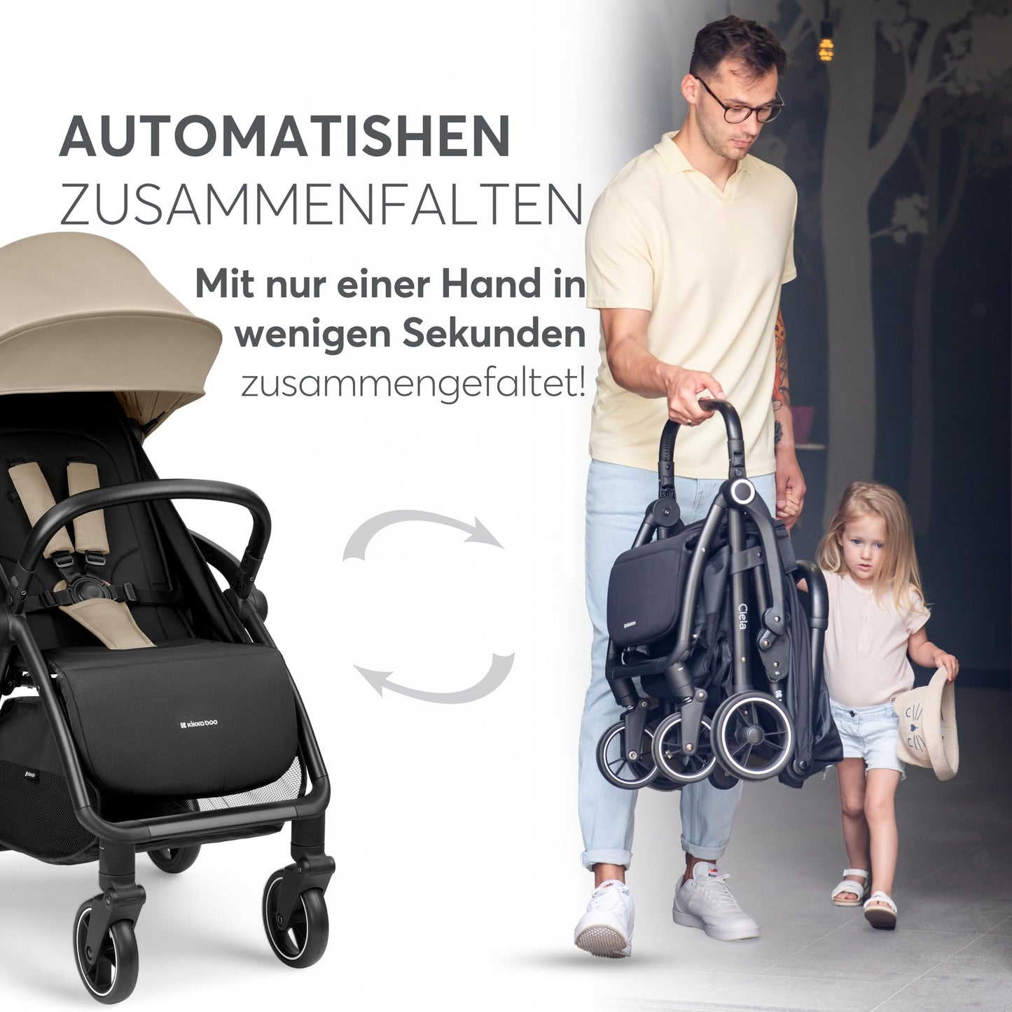 KikkaBoo CIELA Reisebuggy Kinderwagen, wasserabweisend Beige