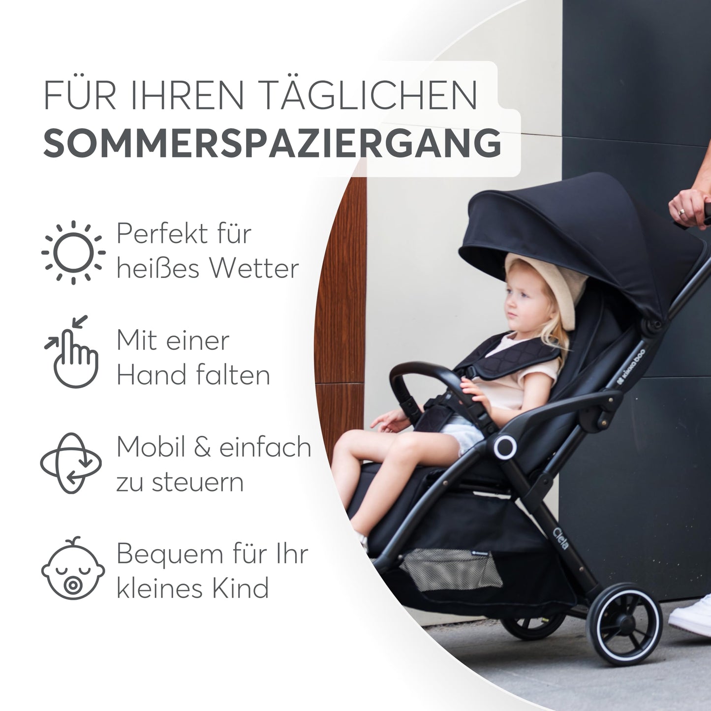 KikkaBoo CIELA Reisebuggy Kinderwagen, wasserabweisend Beige