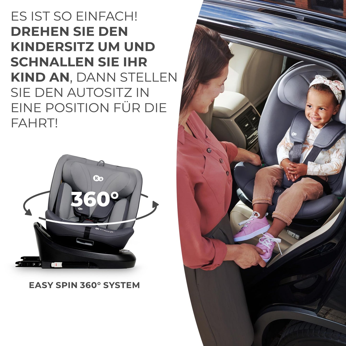 Kinderkraft I-GROW ISOFIX Kindersitz, verstellbar 0-12 Jahre