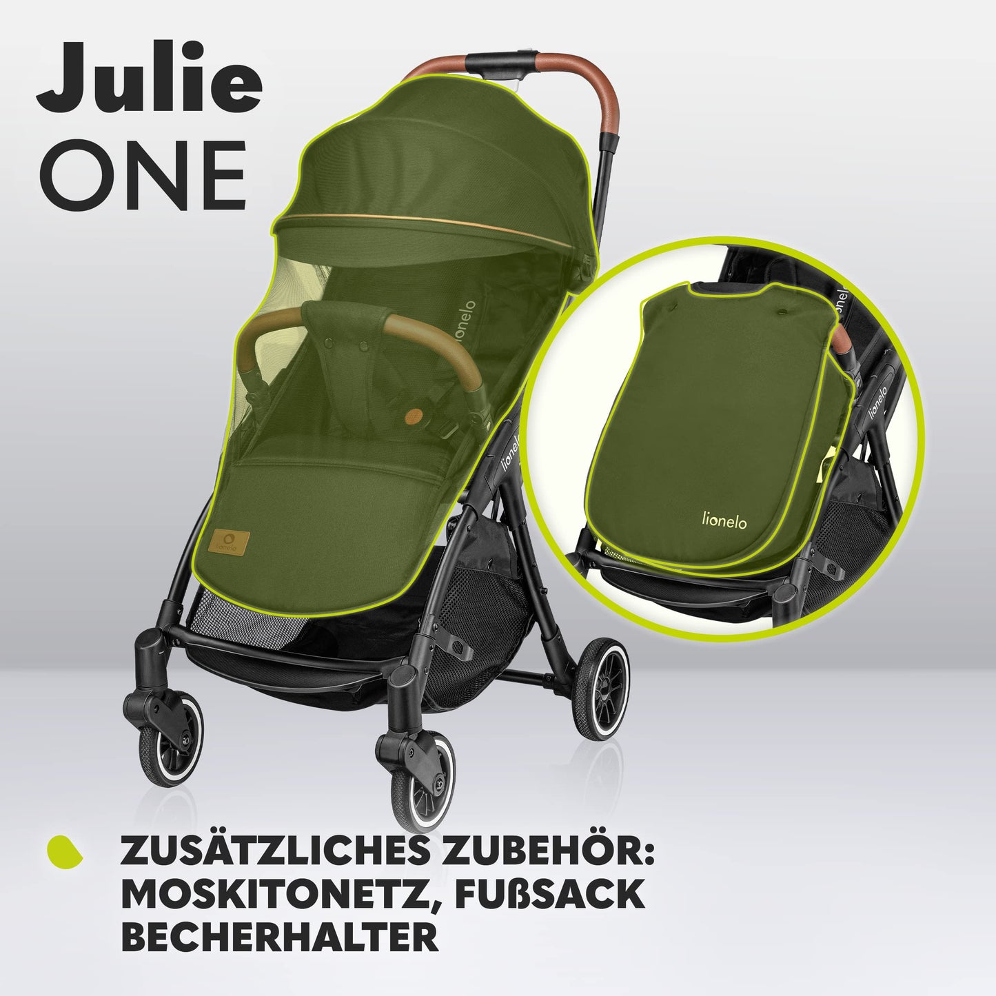 Julie One Baby Buggy, verstellbar mit Transporttasche
